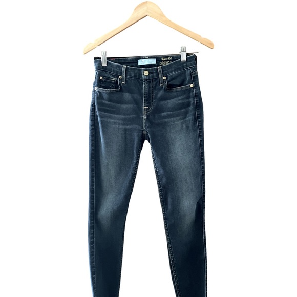 7 for All Mankind | Bair Denim Ankle Skinny in Black~SZ 25 - Picture 3 of 7
